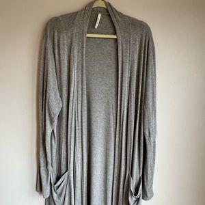 Gray long cardigan